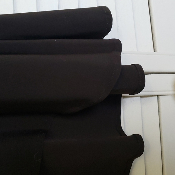 Sympli Stretch Jersey Knit Long Length Tunic Top, 3/4 Sleeve, Dark Brown, Size 4 - Picture 6 of 9